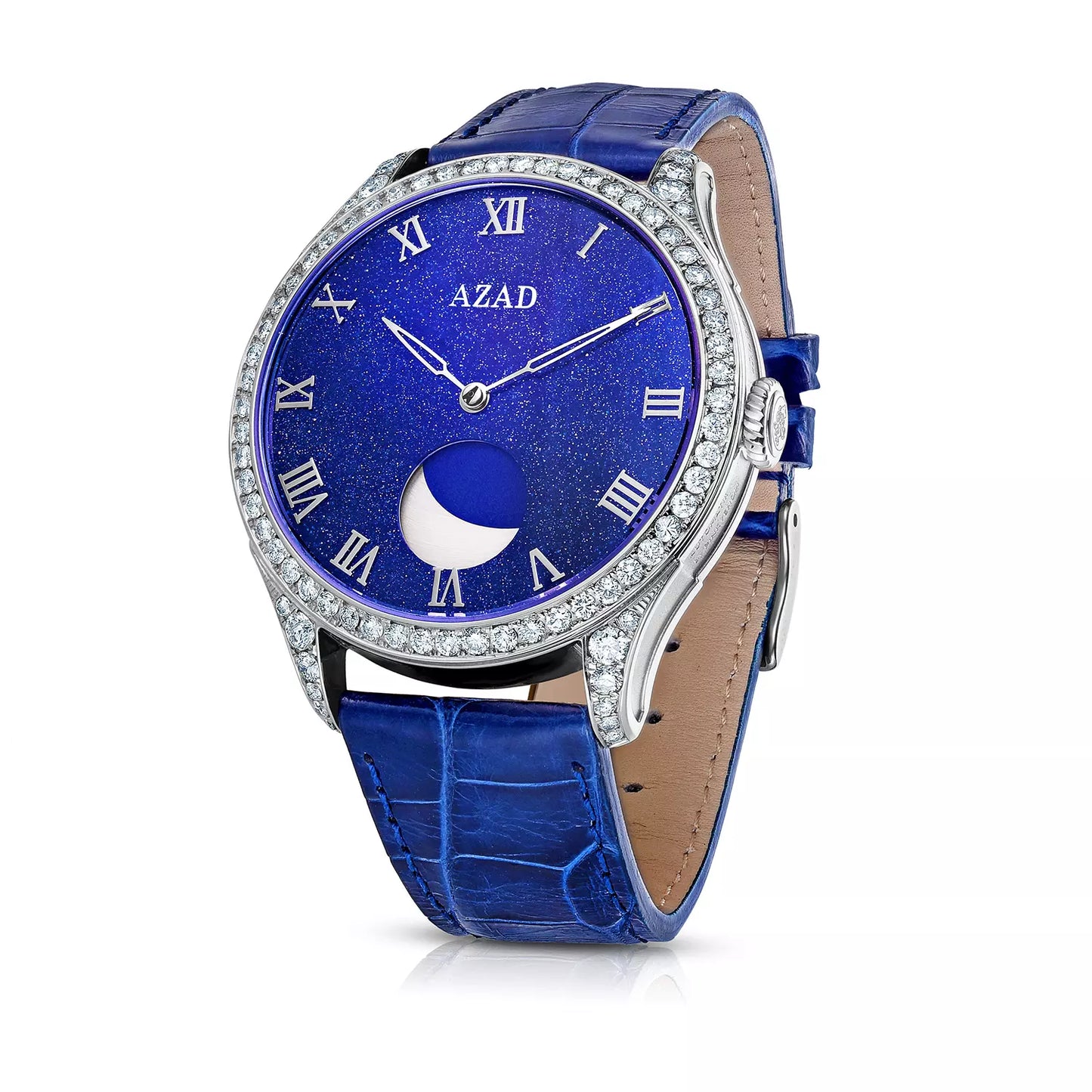 Azad Moon Phase (Blue White Diamond Silvery)