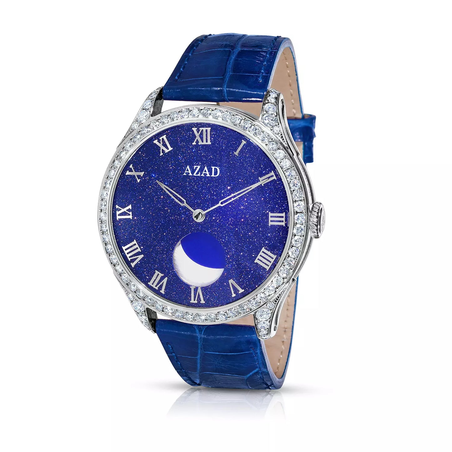 Azad Moon Phase (Blue White Diamond Silvery)