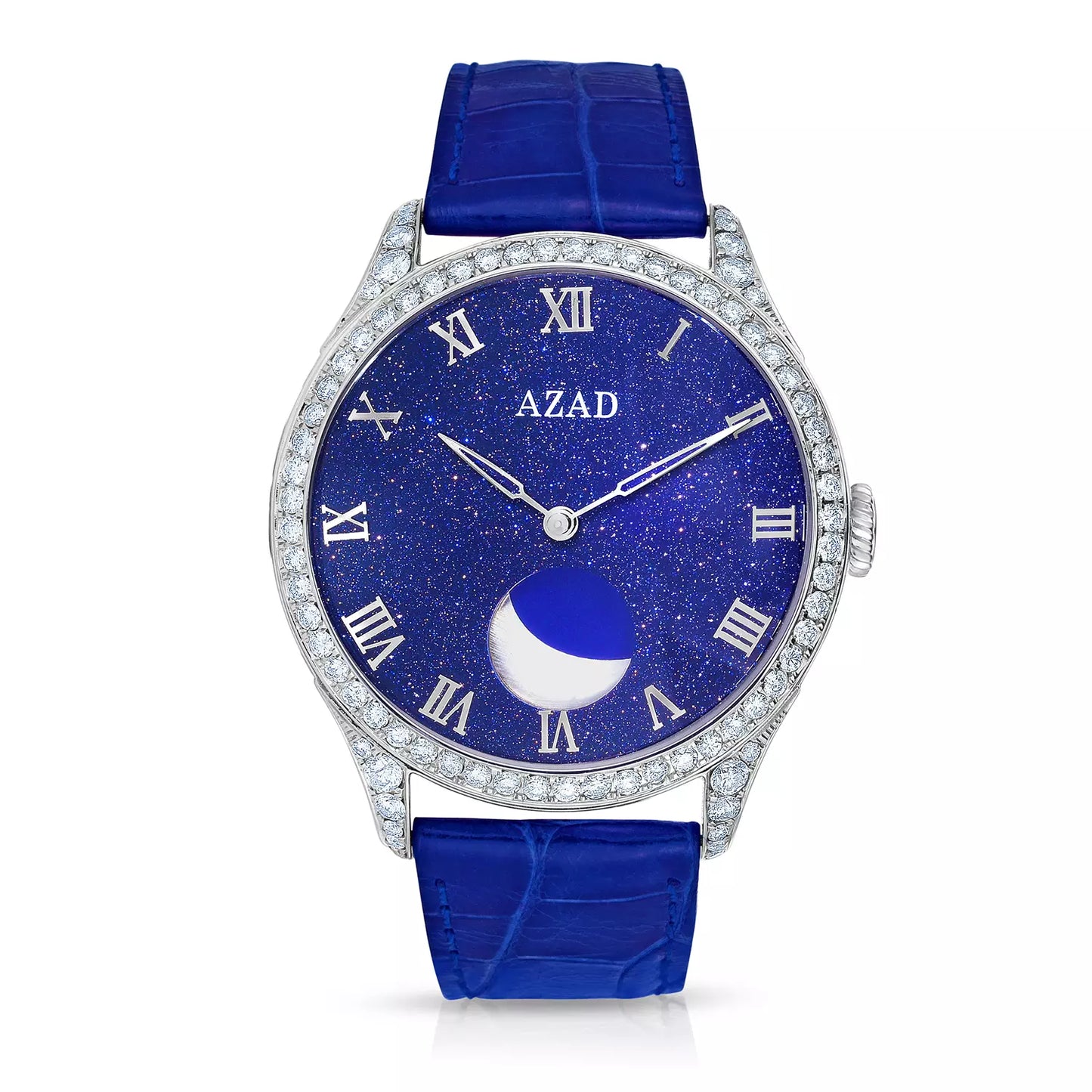 Azad Moon Phase (Blue White Diamond Silvery)